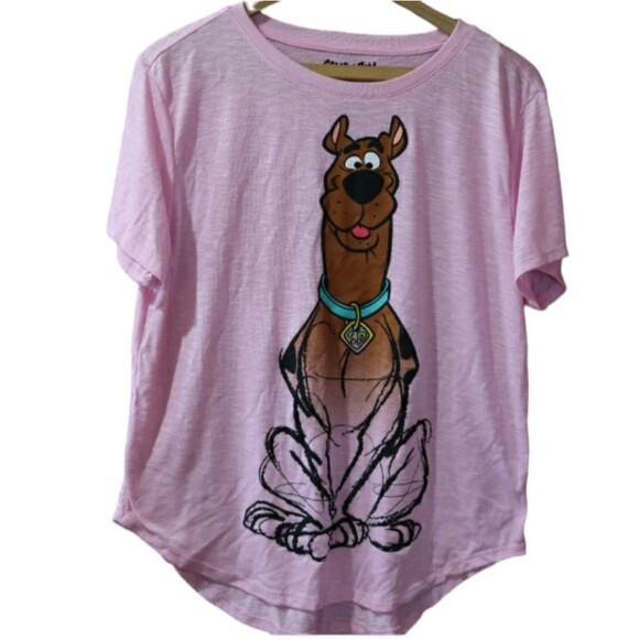 Scooby Doo XL Pink Graphic Tee Vintage Cartoon Nostalgia 90s - Picture 1 of 8